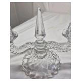 Vintage Crystal Candelabra Pair – Three-Arm with Twisted Branches