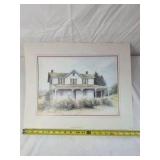 Matted Print Set – Country Cottage and Flower Garden Scenes