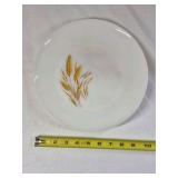 Vintage Fire King Milk Glass Plates – Golden Wheat Pattern
