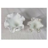 Vintage Fenton Hobnail Milk Glass Vases and Bowls