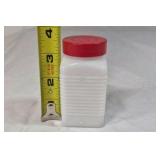 Vintage Milk Glass Pepper Shaker – Ribbed with Raised Letter