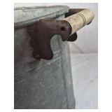 Vintage Galvanized Oval Tub with Handles