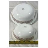 Vintage Corelle and Fiesta Mixing Bowls and Plates