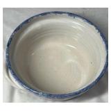 Vintage Blue and White Spongeware Covered Casserole – Handled