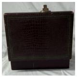 Vintage Crocodile Embossed Jewelry Box