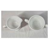 Fenton Hobnail Milk Glass Table Set – Creamer, Sugar, Bowl, Candlesticks