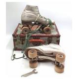 Vintage Roller Skates with Carrying Case