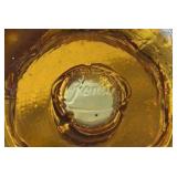 Vintage L.E. Smith Amber Pedestal Bowl