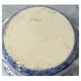 Vintage Blue and White Spongeware Covered Casserole – Handled