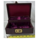 Vintage Crocodile Embossed Jewelry Box