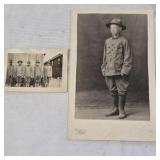 Vintage Mounted Photographs and Folder – Early 20th-Century Family and Military Portraits
