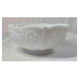 Fenton Milk Glass Bowls – Ruffled and Grape Pattern