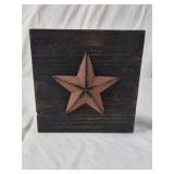 Vintage Metal Lantern – Star Cutout Design with Candle Holders