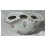 Ceramic Lipstick Holder with Floral Design