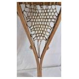 Vintage Wooden Snowshoes – Teardrop Shape with Leather Bindings