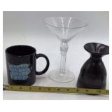 Crystal Head Vodka Martini Glass with Goblet and Mug