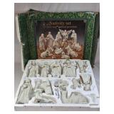 13-Piece Hand-Painted Porcelain Nativity Set
