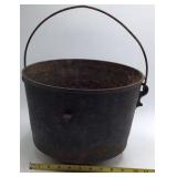 Vintage Cast Iron Cauldron Pot with Bail Handle