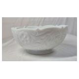 Fenton Milk Glass Bowls – Ruffled and Grape Pattern