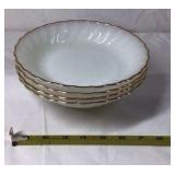 Vintage Anchor Hocking Fire-King Milk Glass Dinnerware Set