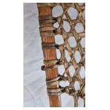 Vintage Wooden Snowshoes – Teardrop Shape with Leather Bindings