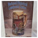1987 Budweiser Stein – National Historical Landmark Series Clydesdale Stables Description: Ceramic beer