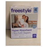 NEW FREESTYLE HYPER ABSORBENT ULTRA SOFT DIAPERS SIZE 4