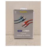 NEW HAYDAY LIGHTNING TO USB-A CHARGING CABLES 2PK