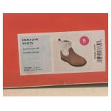 NEW CAT & JACK YOUTH EMMALINE BOOTS SIZE 5 COGNAC