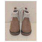 NEW CAT & JACK YOUTH EMMALINE BOOTS SIZE 5 COGNAC