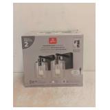 NEW GLOBE RECHARGEABLE SCONCES 2PK BLACK