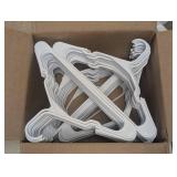 NEW BOX OF PLASTIC HANGERS 100PK WHITE