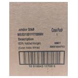 NEW BOX OF PLASTIC HANGERS 100PK WHITE