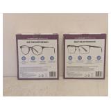 (2) NEW FOSTER GRANT +1.50 READING GLASSES 3PK