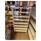 Lot of (4) Wood Stackable Storage / Shelving Unit 2-tier 2