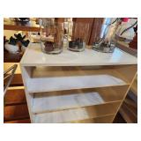 Lot of (4) Wood Stackable Storage / Shelving Unit 2-tier 2