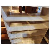Lot of (4) Wood Stackable Storage / Shelving Unit 2-tier 2
