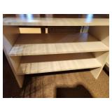 Lot of (4) Wood Stackable Storage / Shelving Unit 2-tier 2