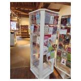 Plastic Retail Display Greeting Card Rack with Clear Plastic Shelves 21" x 21" x 70"