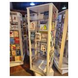 Plastic Retail Display Greeting Card Rack with Clear Plastic Shelves 21" x 21" x 70"