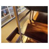 Metal Frame / Stained Wood Shelf Book Case 5-tier 32" x 14" x 48"