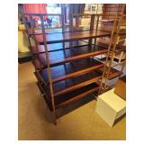 Metal Frame / Stained Wood Shelf Book Case 5-tier 32" x 14" x 48"