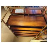 Metal Frame / Stained Wood Shelf Book Case 5-tier 32" x 14" x 48"