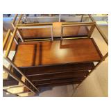 Metal Frame / Stained Wood Shelf Book Case 5-tier 32" x 14" x 48"