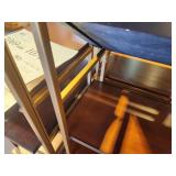 Metal Frame / Stained Wood Shelf Book Case 5-tier 32" x 14" x 48"