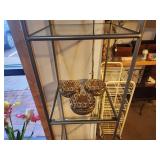 Glass Shelf / Metal Frame Display Shelf 13" x 13" x 66"