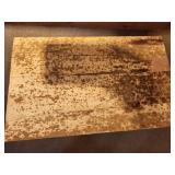 Bronze Finish Metal Frame / Wood Top End Table 14" x 9" x 19 1/2"