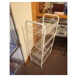 Metal Wire Rolling Storage Rack 16" x 10" x 33"