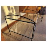 Glass Top / Metal Frame End Table / Display Table 2-tier 19" x 19" x 19"