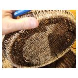 Hand-Woven Seagrass Wicker Storage Basket / Side Table 15" x 13"